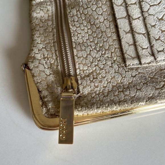 HOBO LAUREN CLUTCH WALLET-GOLD FILIGREE EXOTIC - Picture 4 of 11